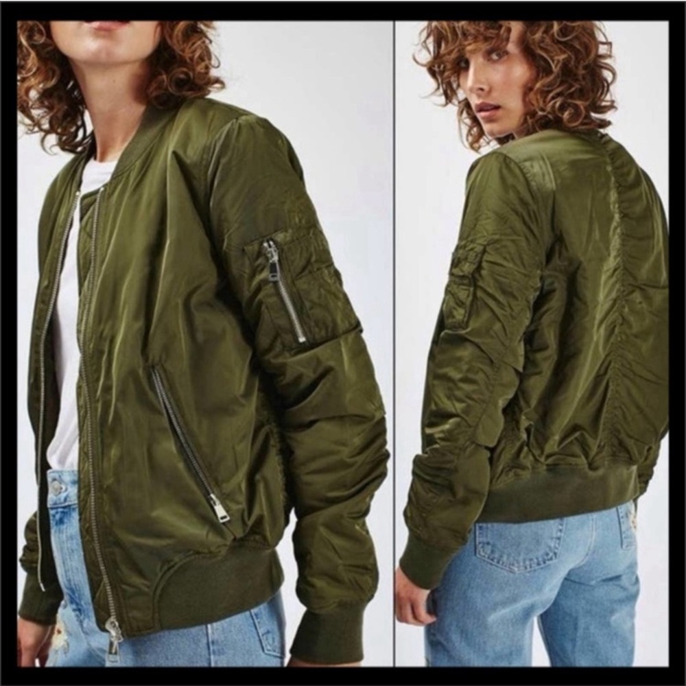 Topshop Zipper Bomber Jacket